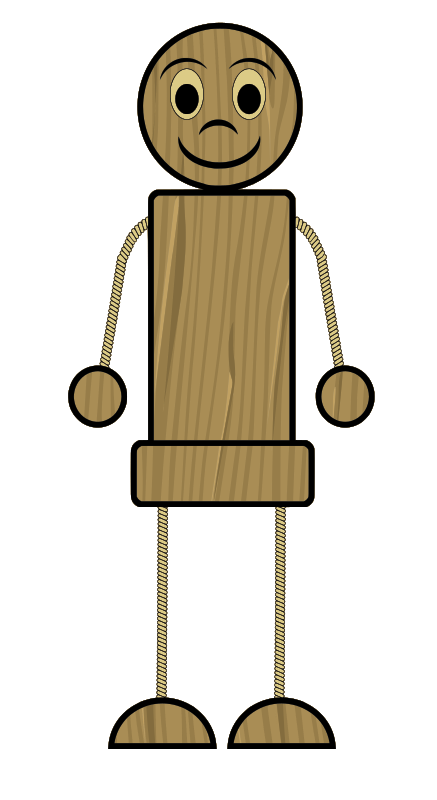 muneco de madera Openclipart