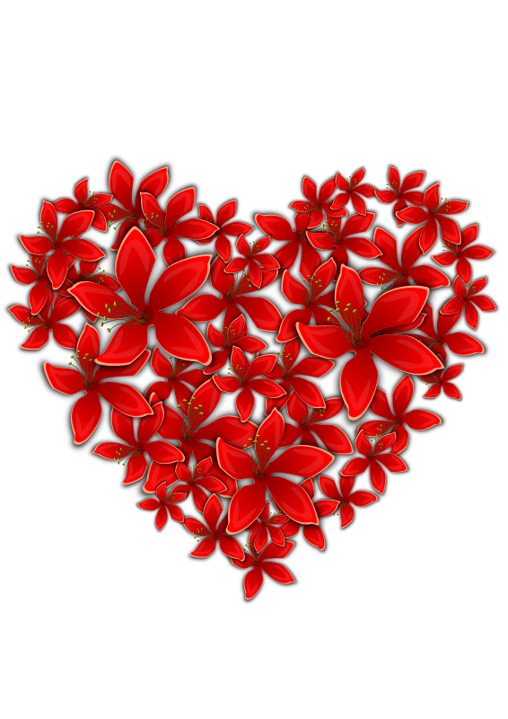 Flowery heart - Openclipart