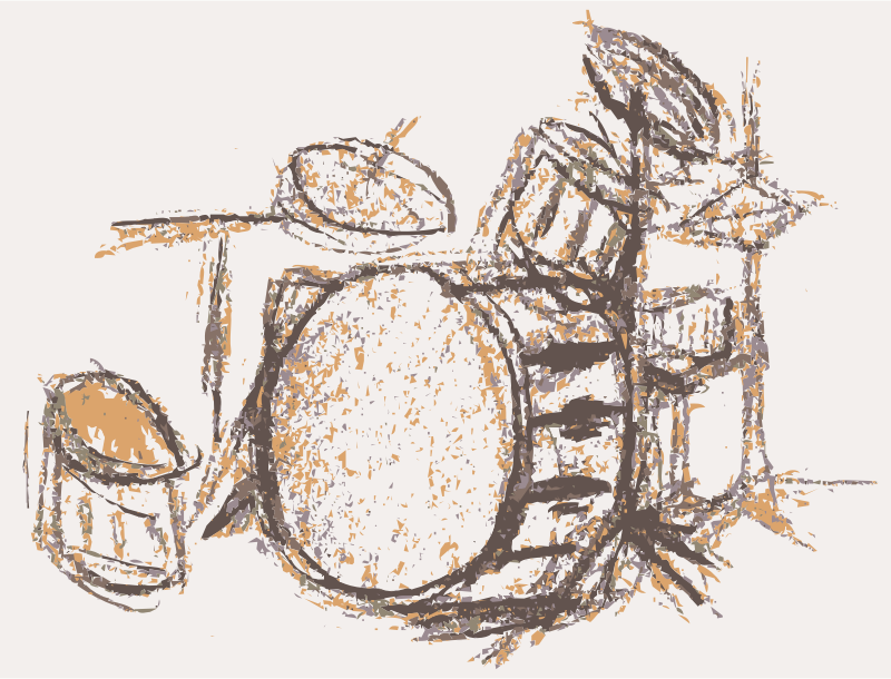 Drum Set in Orange