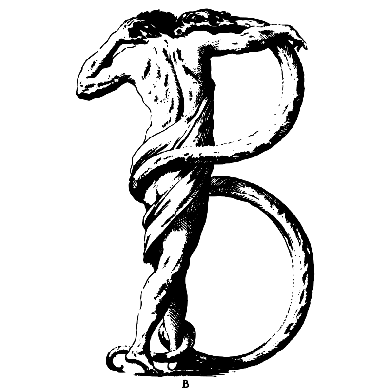 letter B by Giuseppe Maria Mitelli (1683)