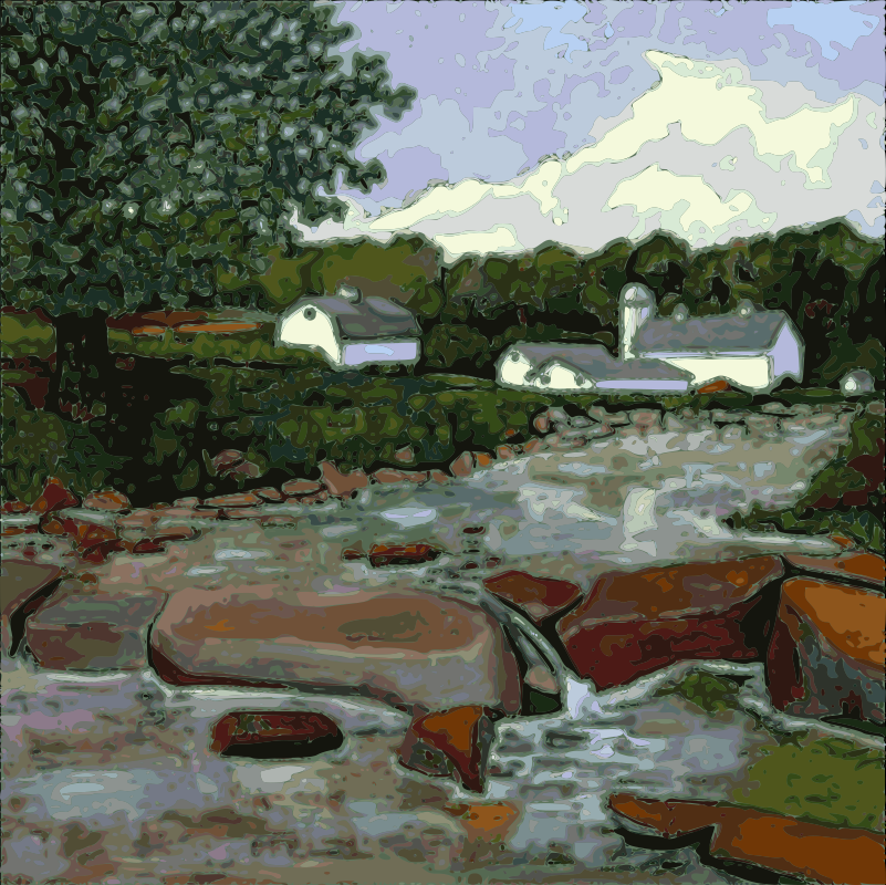 Farm With Stream