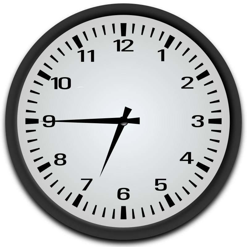Quarter To 7 O clock Openclipart