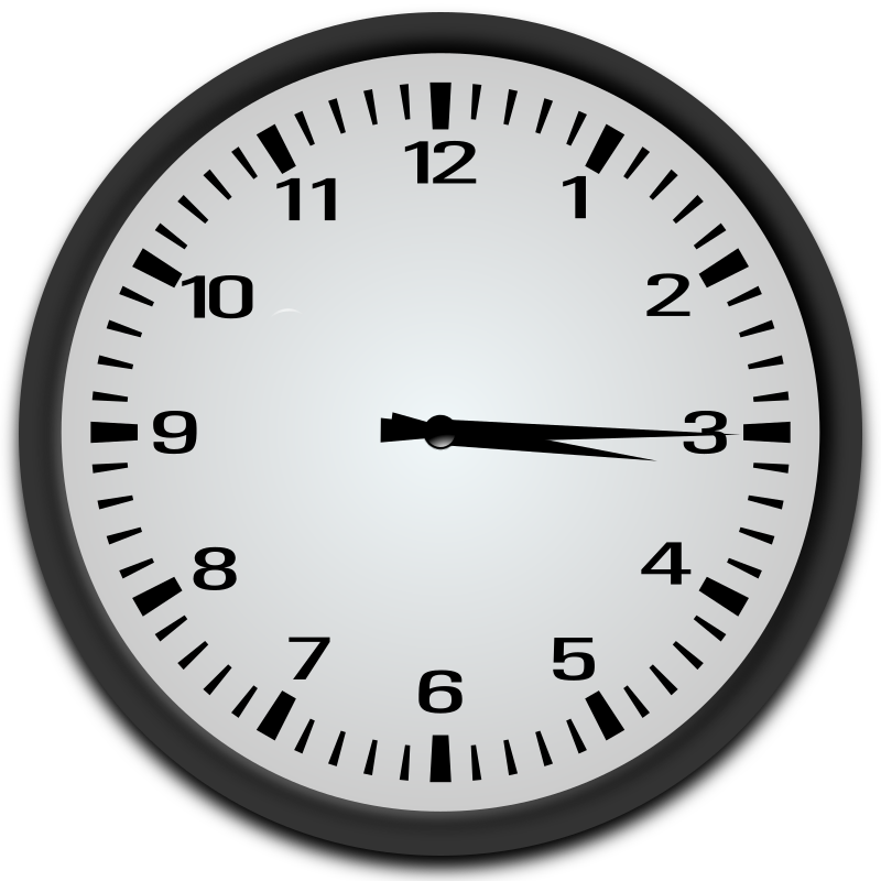 Quarter past 3 o'clock - Openclipart