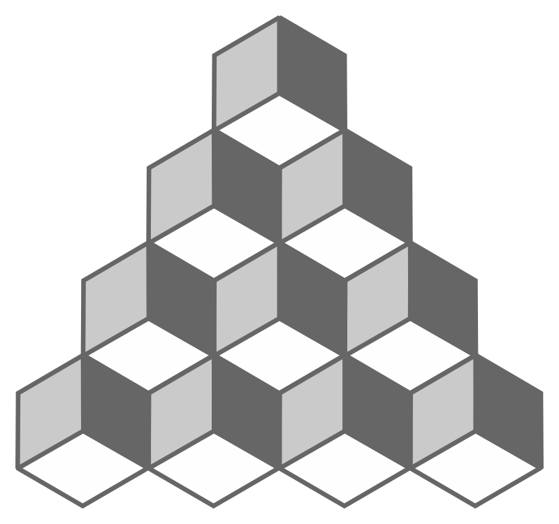 Necker Cube Illusion from Openclipart