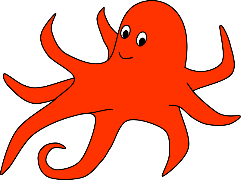 Oval of Orange Octopus