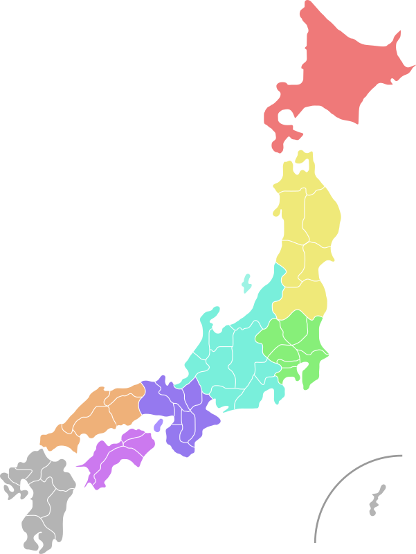 Map of Japan (colour)