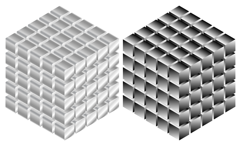 Isometric Metallic Cubes