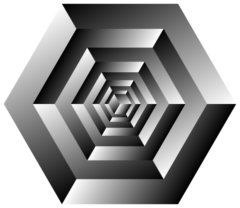 Isometric Cube Illusion Rotated