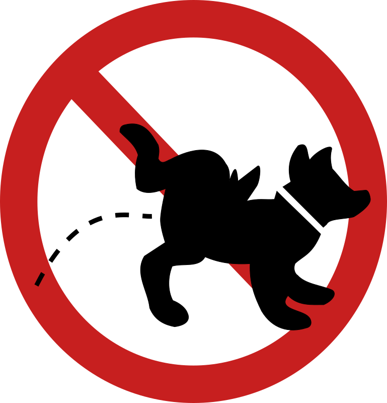 No Dog Peeing Sign