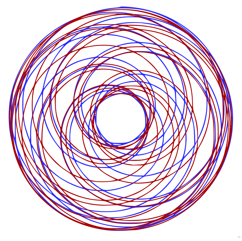 Red Blue Spirograph