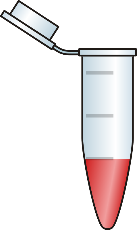 opened Eppendorf tube RED