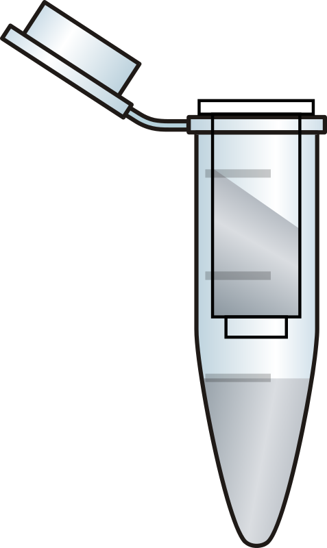 Opened Eppendorf tube with filter