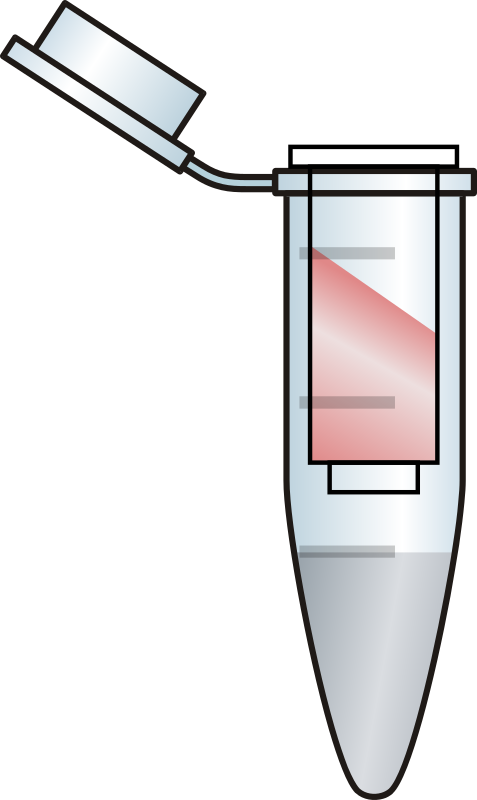 Opened Eppendorf Tube With Filter Red Openclipart