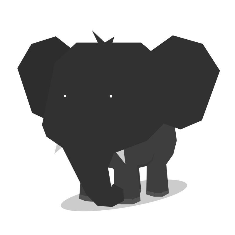 Elephant Minimal flat design Animal