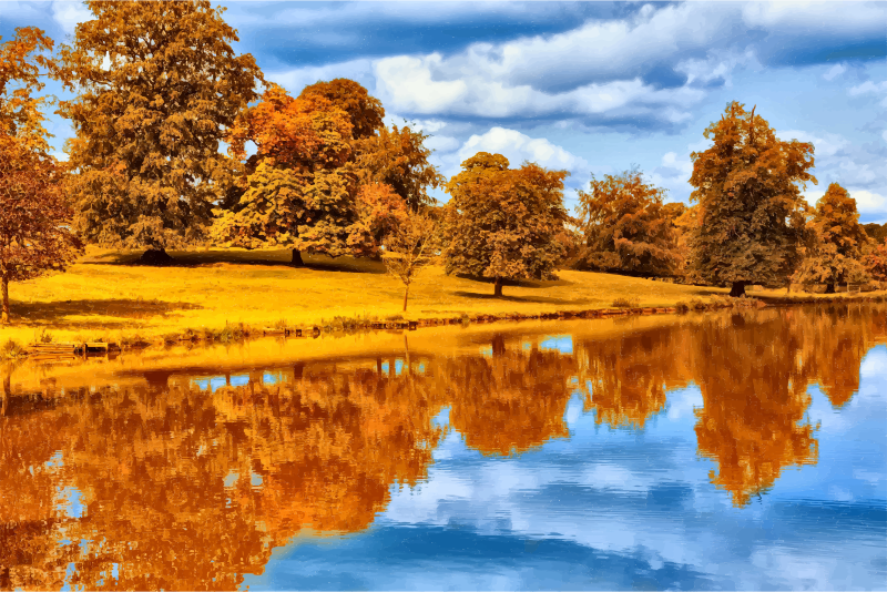 Autumn By The Lake