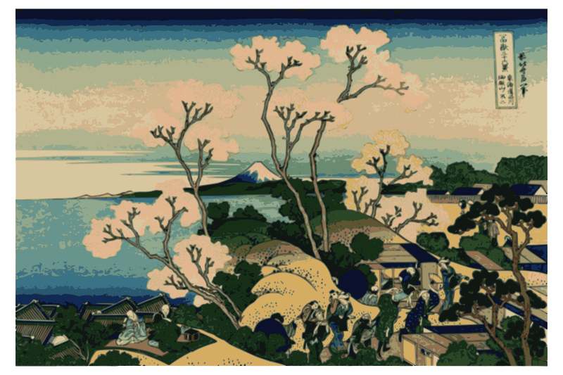 Hokusai-Mount Fuji-36-Views-20 - Openclipart
