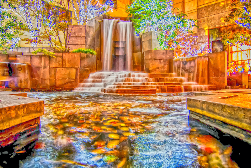 Waterfall Fountain In Charlotte