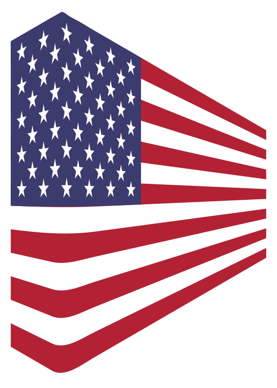 America USA Flag Perspective