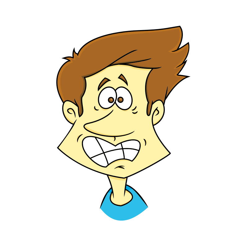 Scared face cartoon man gesture 26803724 PNG