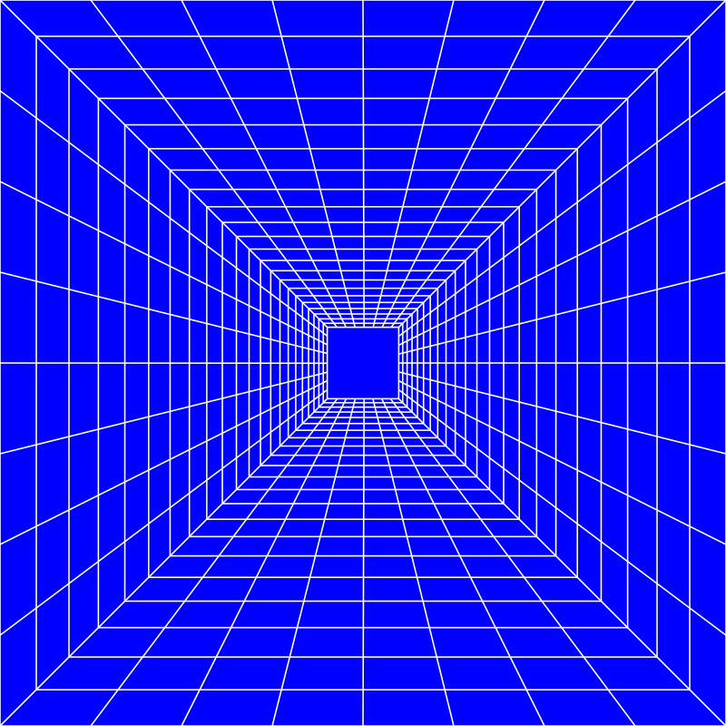 Blue Perspective Grid