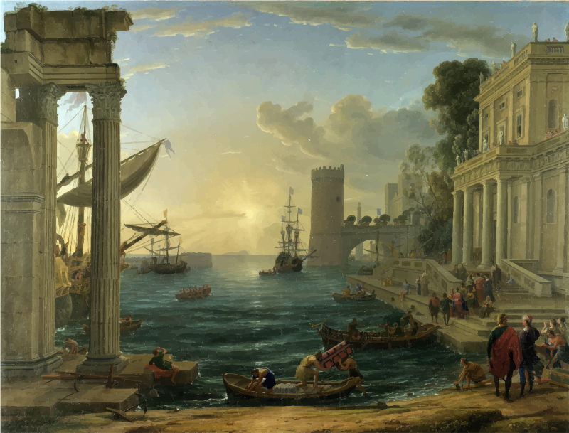 Seaport with the Embarkation of the Queen of Sheba