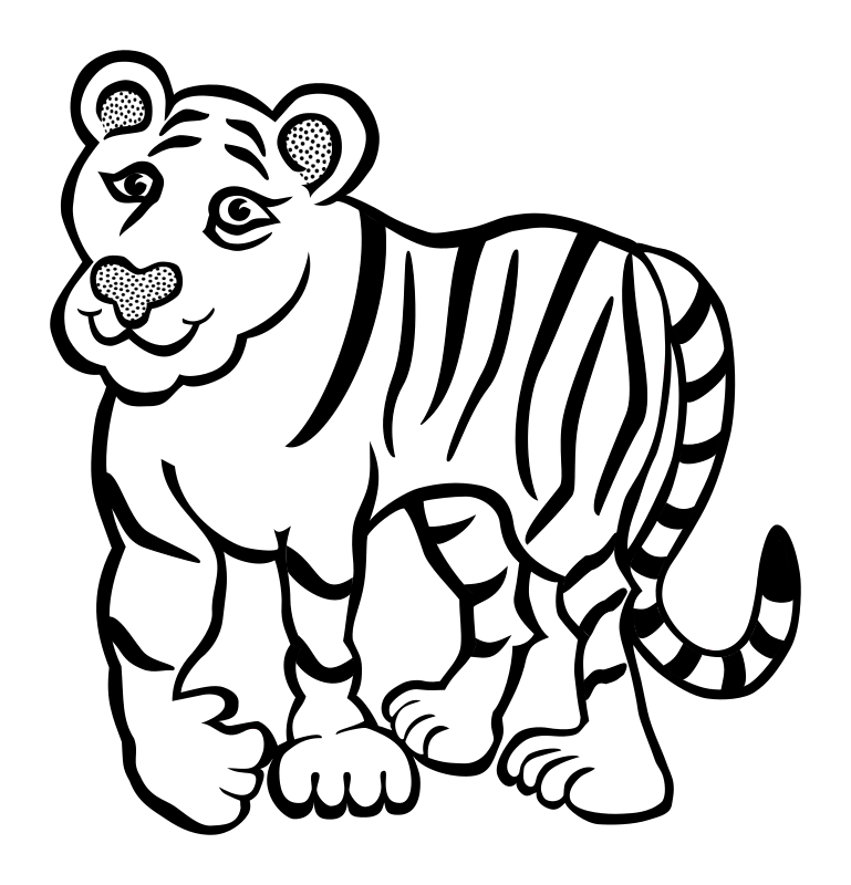 Tiger Line Art Stock Vector by ©koratmember 32749387