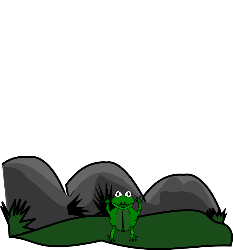 Frog in landscape