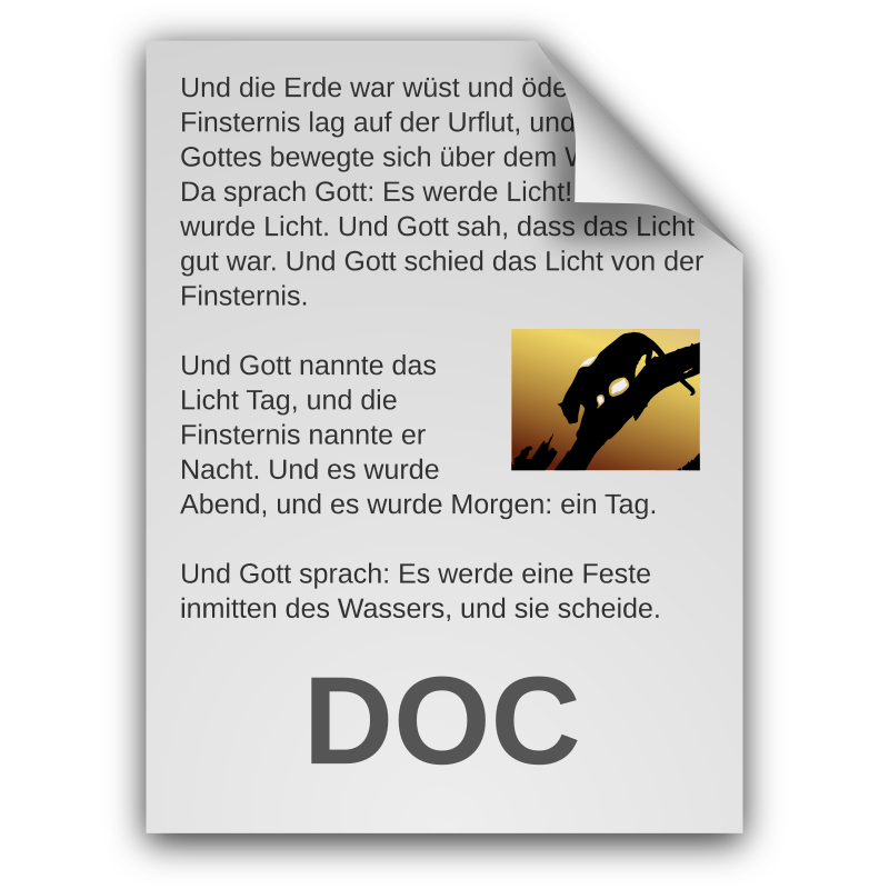 German Text Document Icon