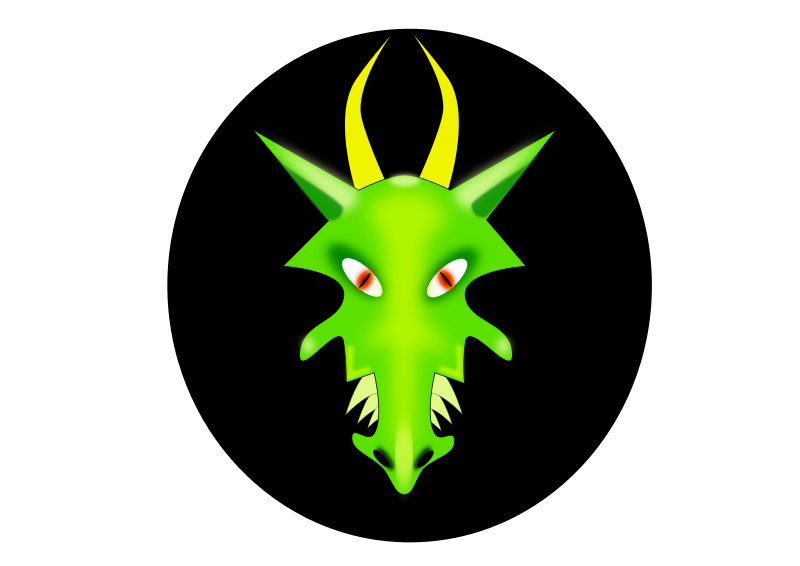 Face of a Green Dragon