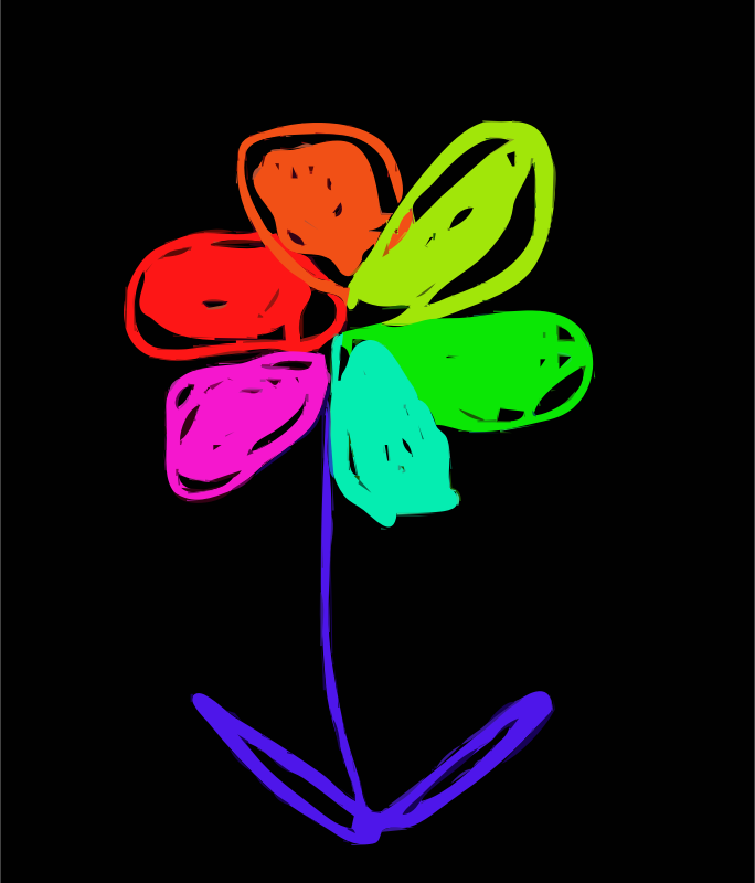 Colored flower