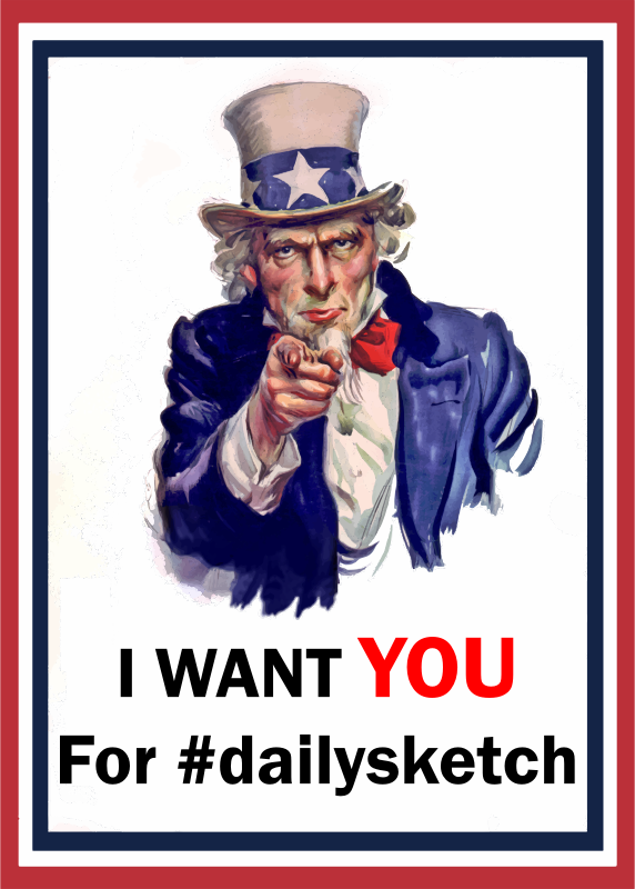 Uncle Sam Wants You For Dailysketch (Cleaned Up)