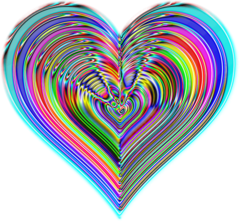 Rainbowrific Heart Enhanced 2 - Openclipart