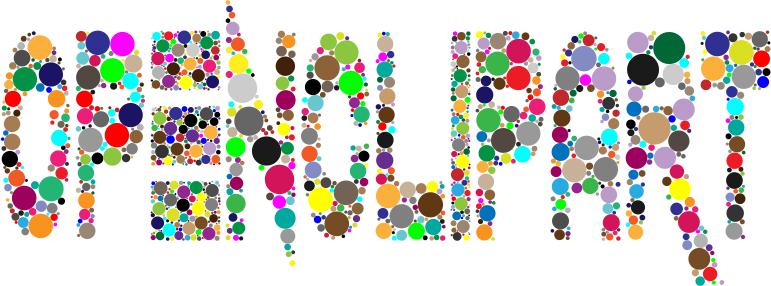 OpenClipart Typography Logo Technicolor