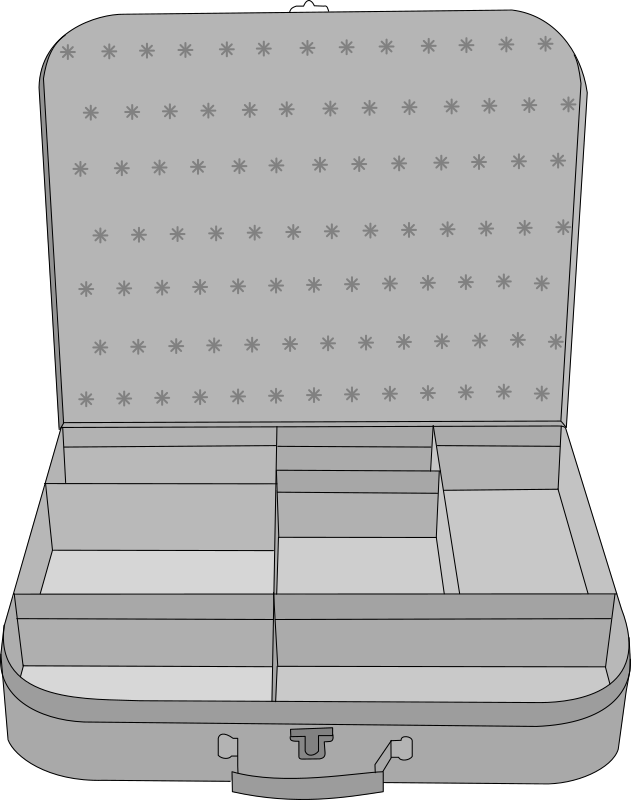 suitcase with compartment