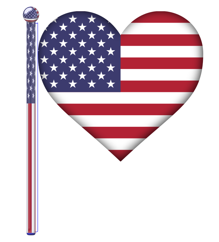 USA Heart Flag