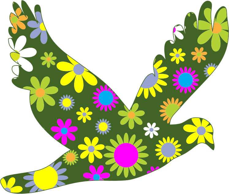 Retro Floral Bird