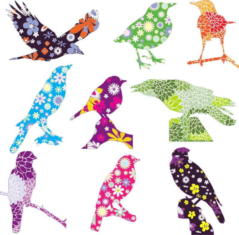 Floral Birds