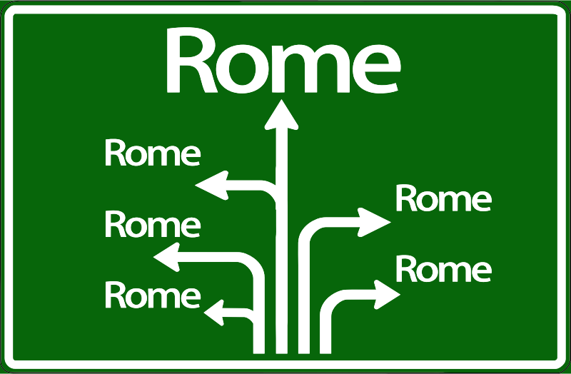 All Roads Lead To Rome Openclipart