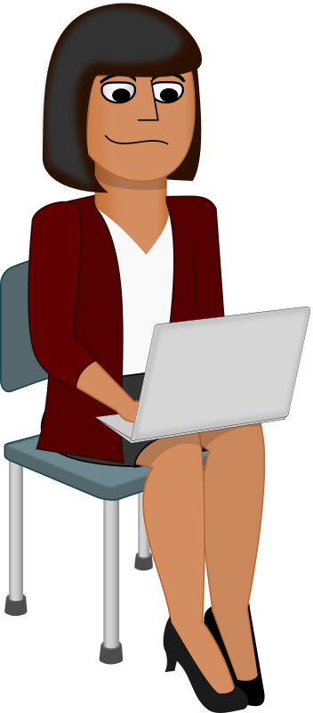 Young Woman with Laptop