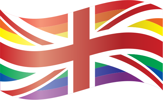 Waving Rainbow Union Flag