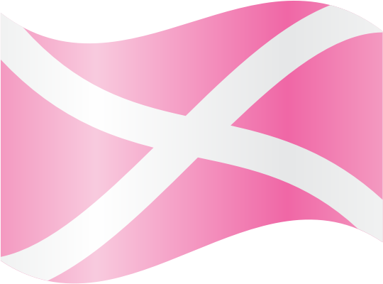 Waving Pink Saltire