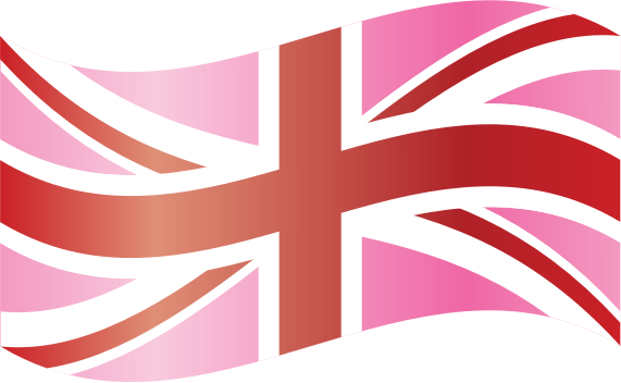 Waving Pink Union Flag