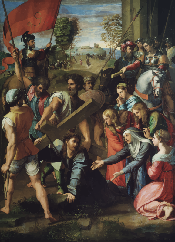 Christ Falling On The Way To Calvary By Raphael