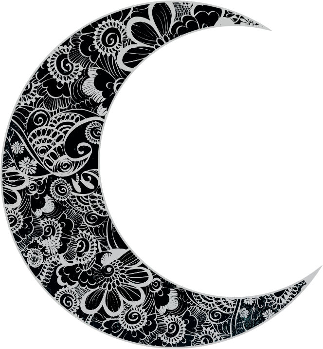 Floral Crescent Moon