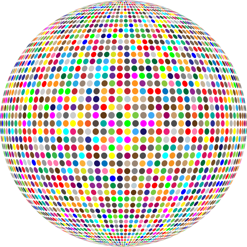 Colorful High Density Dots Sphere