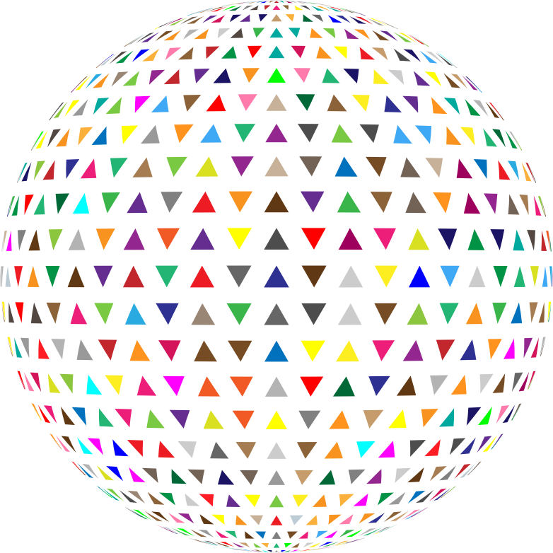 Colorful Interlocking Triangles Sphere