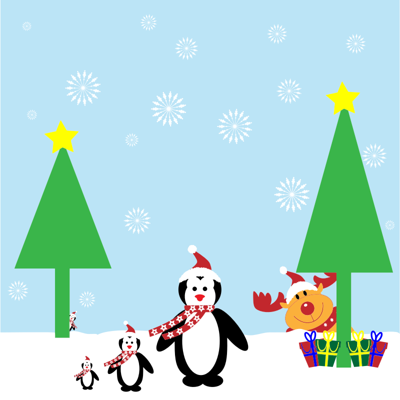 Penguin Christmas Card