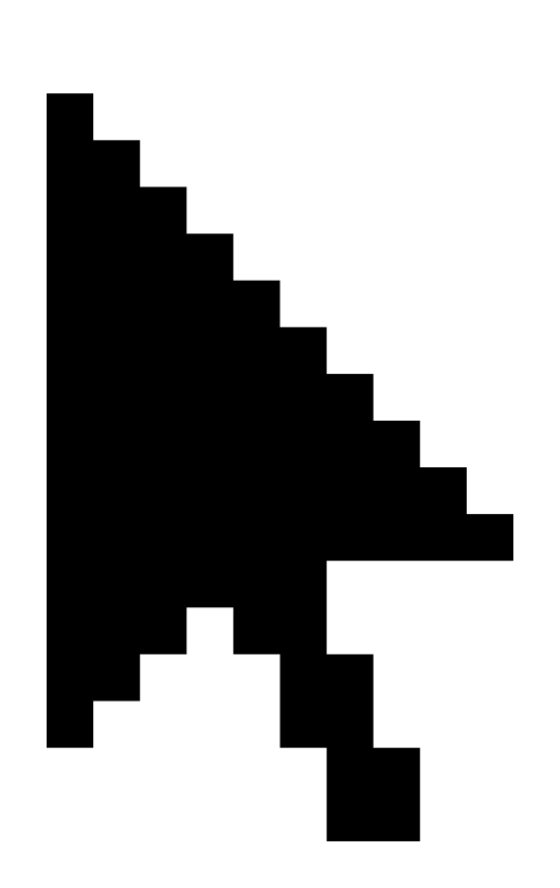 Black Pixel Mouse Cursor Arow (Fixed)