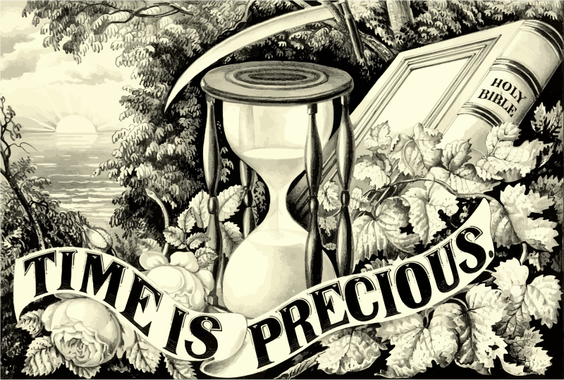 Vintage Time Is Precious Illustration