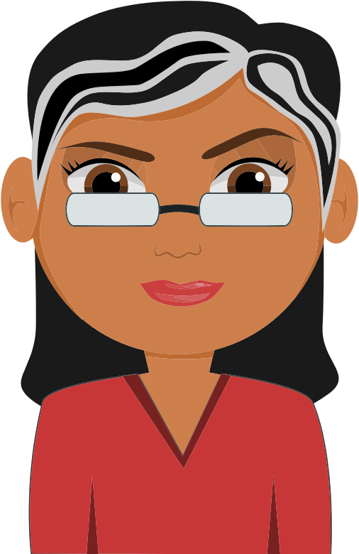 Cartoon Woman With Glasses Openclipart 